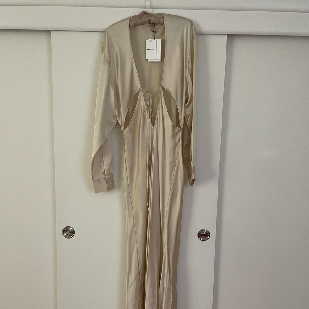 Christopher Esber Triquetra Front Tie Shirt Dress